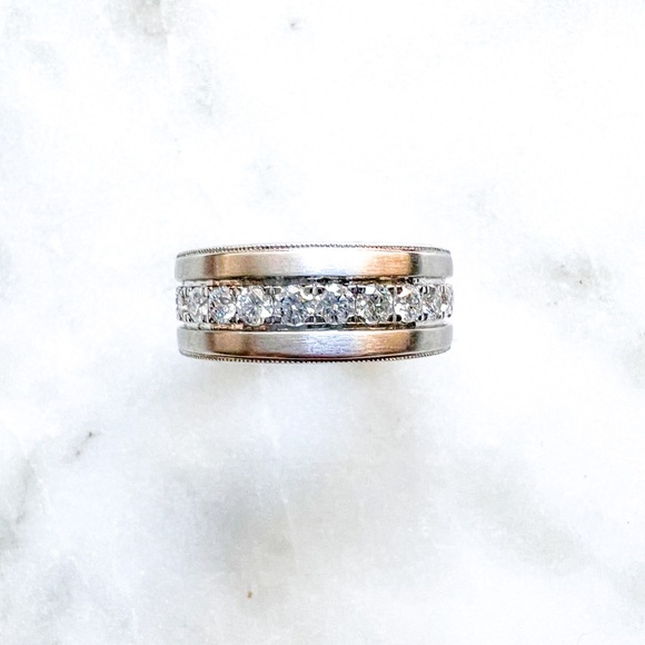 Vera Wang Love Collection Men's DiamondWedding Band in 14K White Gold